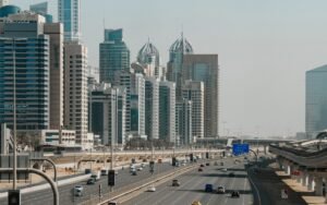 Dubai towers and roads for an off-plan property resale guide