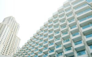 Hotel balconies on Palm Jumeirah for managed studio investments