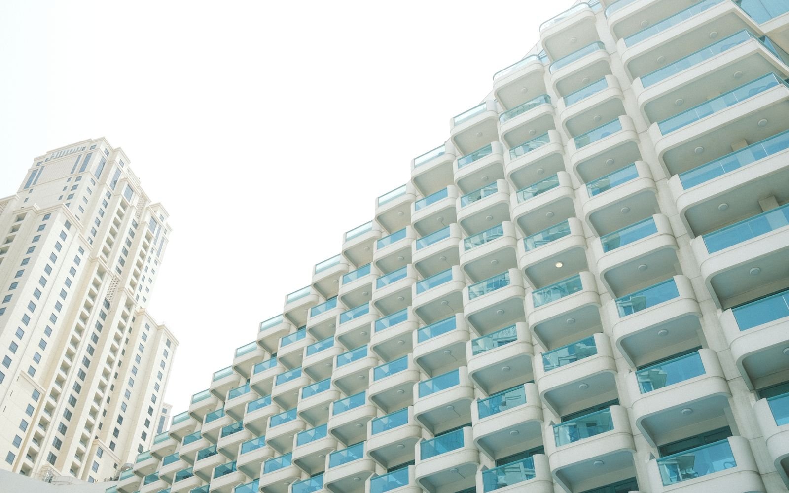 Hotel balconies on Palm Jumeirah for managed studio investments