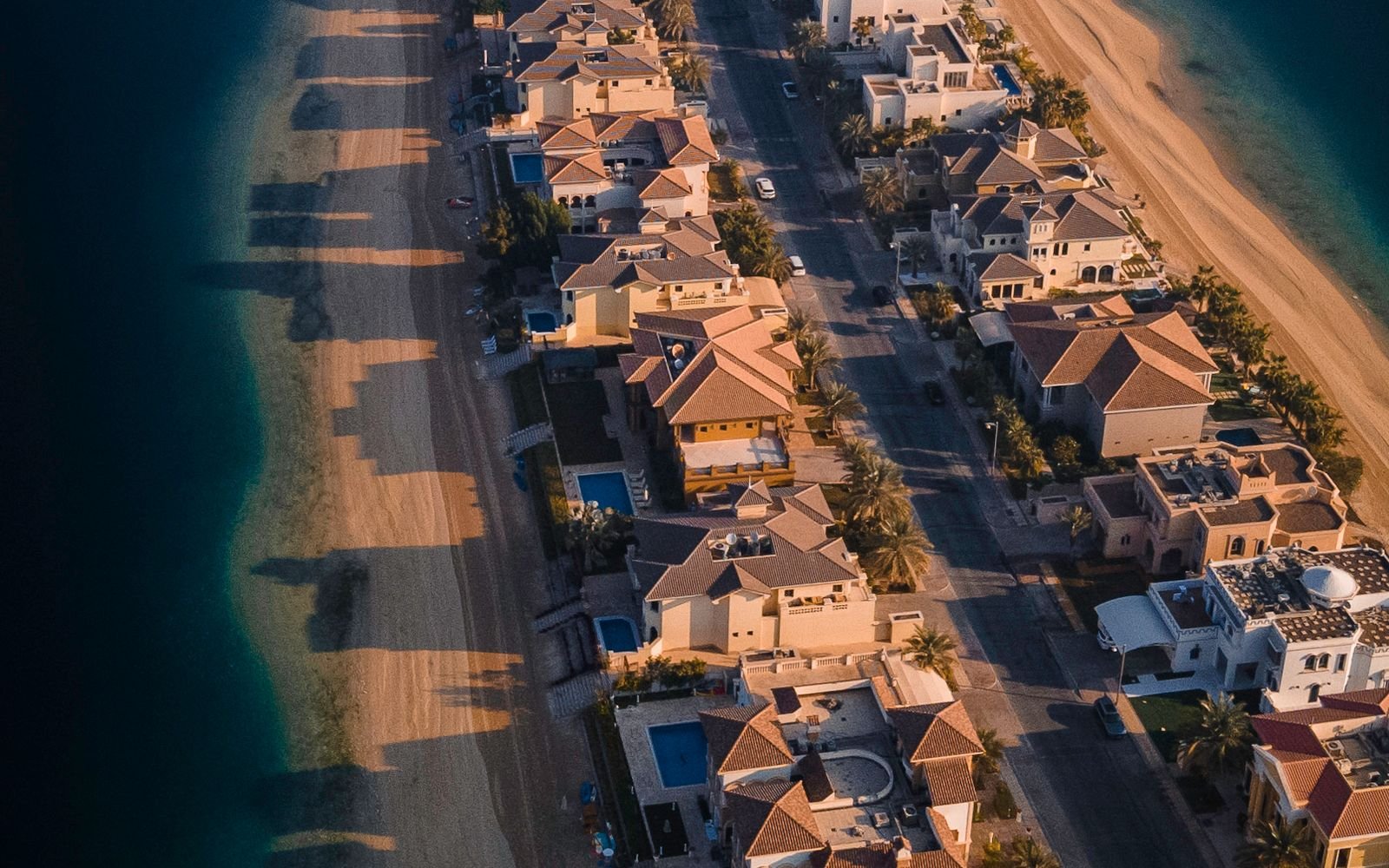 Palm Jumeirah property at sunset for a UAE Golden Visa guide